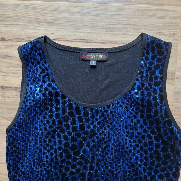 Candy Couture Ladies Size Small Sequin top - Picture 2 of 3